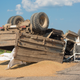 Image for article titled This month in overturned trucks: Bagel Bites, Corona Light, lots of cows